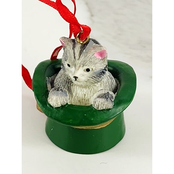Cat Kitten Lovers Christmas Ornaments 2 1/2" Luv A Pet Holidays 1999 x2 - Picture 3 of 14